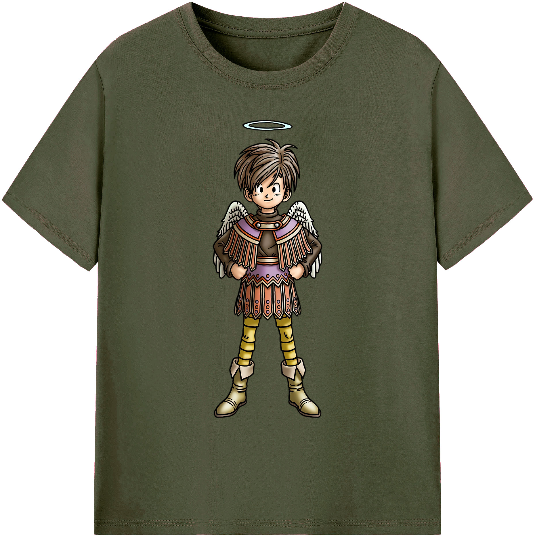 （画像用） ドラゴンクエスト Doragon Kuesuto Dragon Quest 綿100％ メンズ半袖Tシャツ｜肌触りやわらか＆通気性